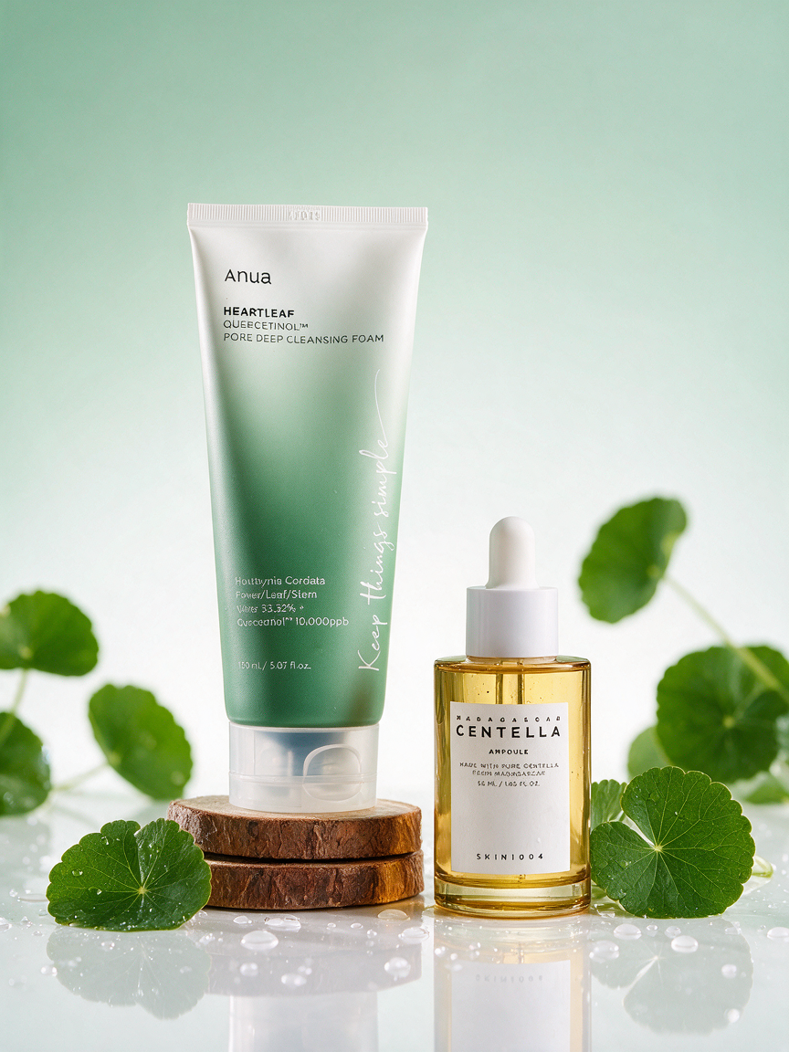 KIT 1 — SERUM CENTELLA AMP + ANUA HEARTLEAF TONER 60ML