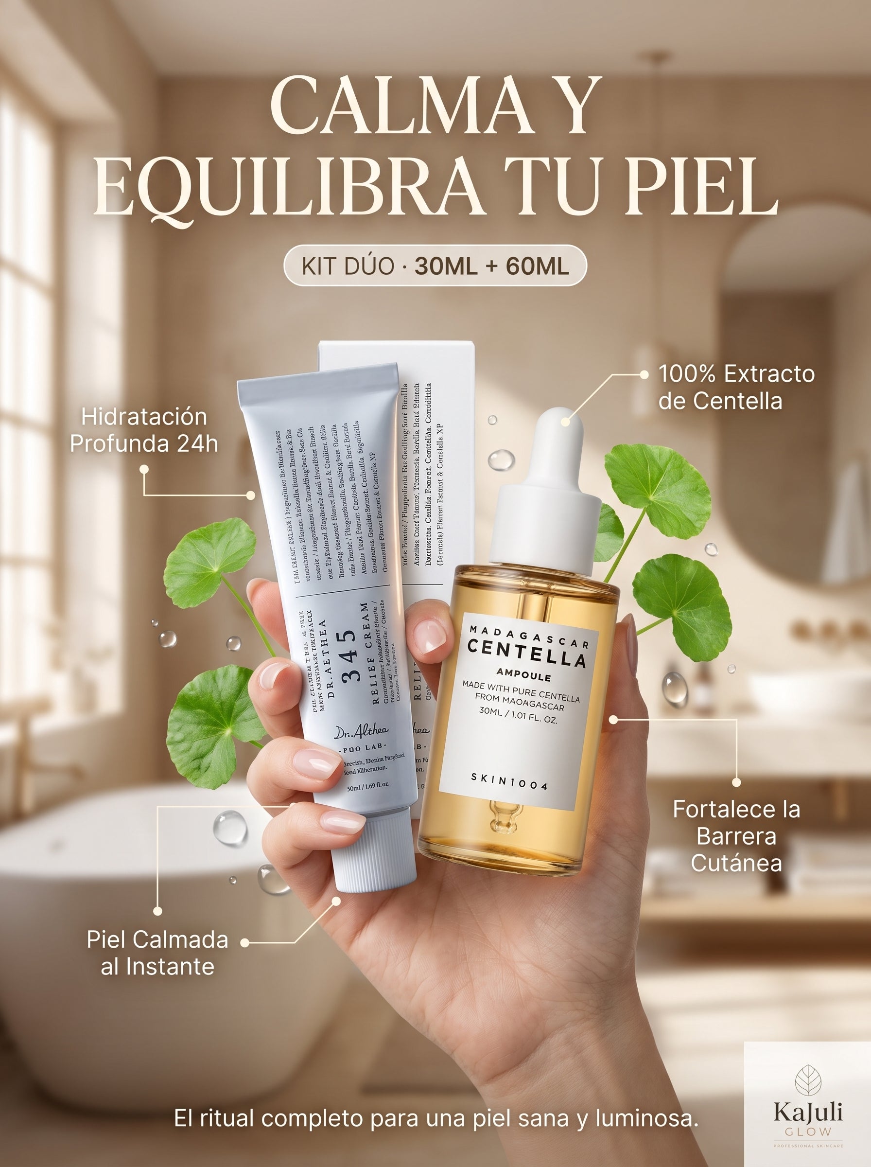 KIT 2 — SERUM CENTELLA AMP + CREMA 345 60ML