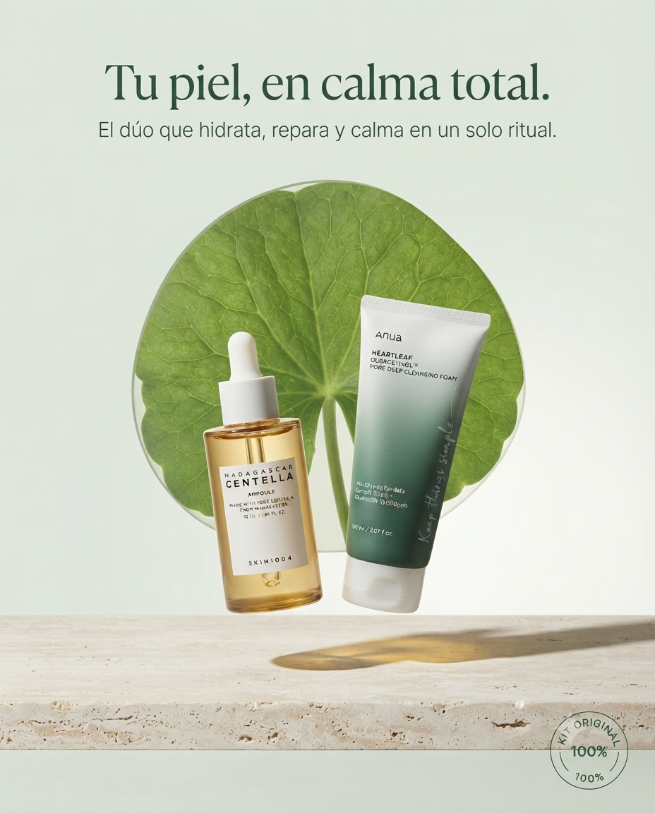 KIT 1 — SERUM CENTELLA AMP + ANUA HEARTLEAF TONER 60ML