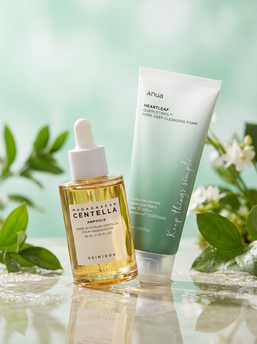 KIT 1 — SERUM CENTELLA AMP + ANUA HEARTLEAF TONER 60ML