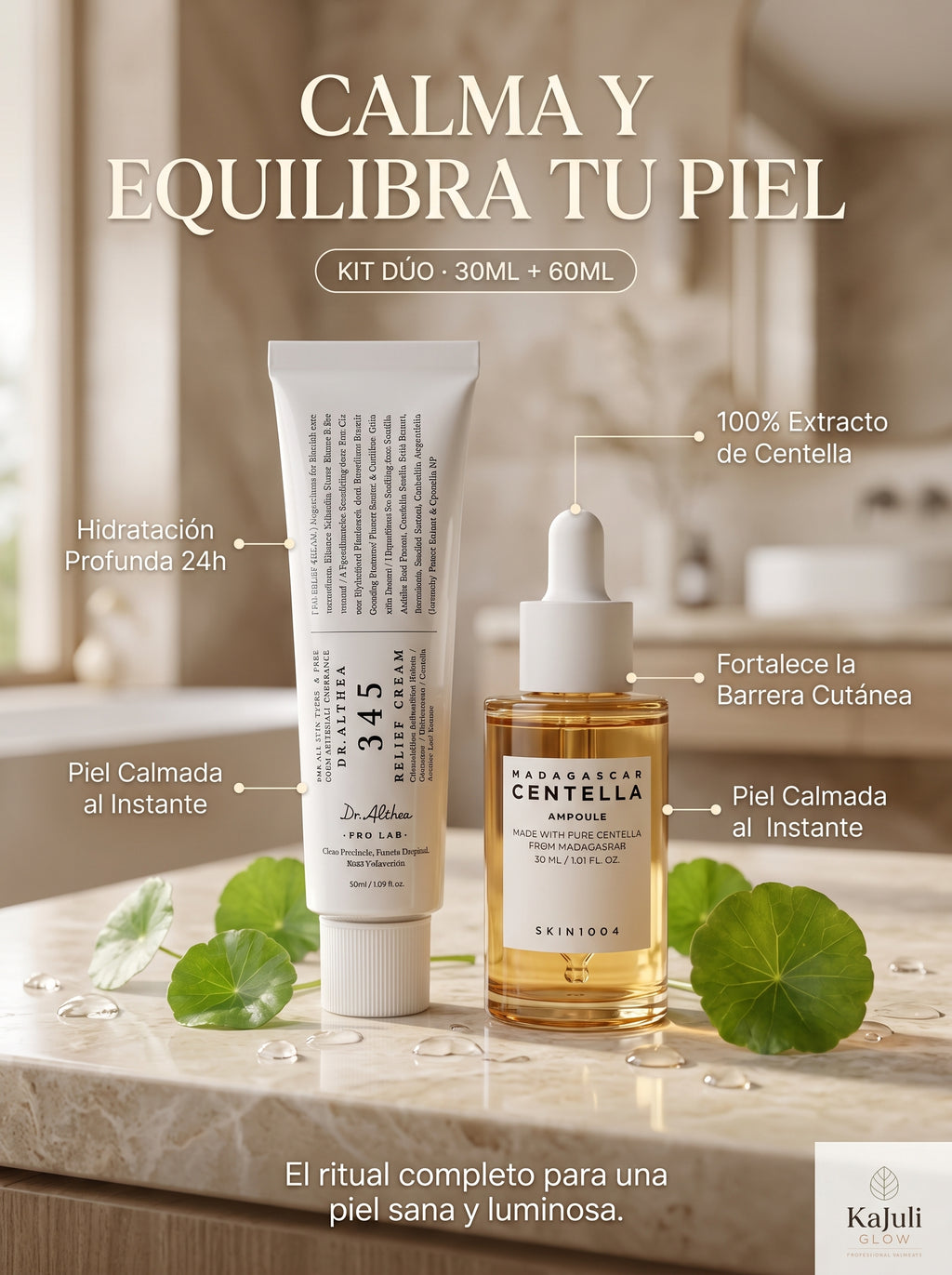 KIT 2 — SERUM CENTELLA AMP + CREMA 345 60ML