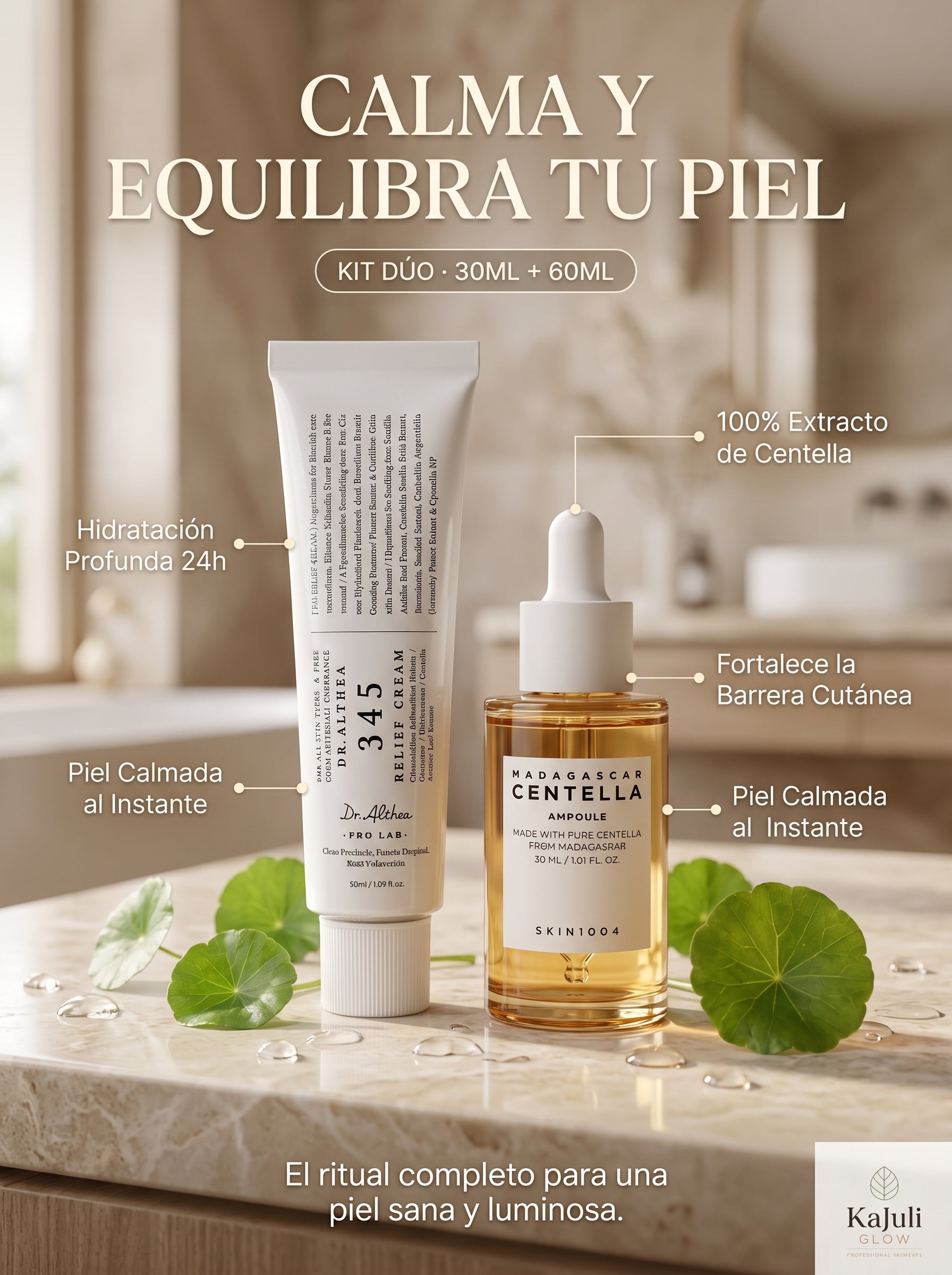 KIT 2 — SERUM CENTELLA AMP + CREMA 345 60ML